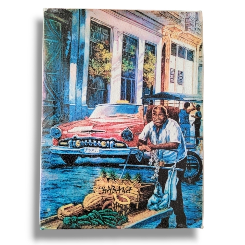 Havana Cuba Street Scene Giclée on Canvas